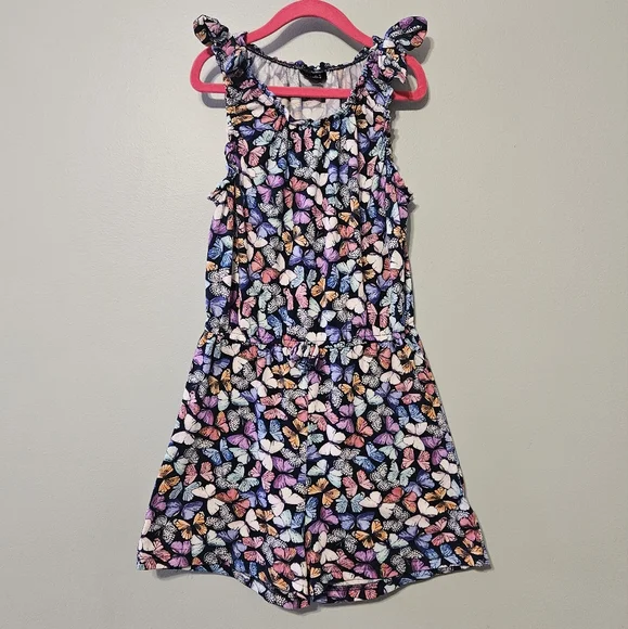 Colorful Butterfly Print Romper - Picture 2 of 4